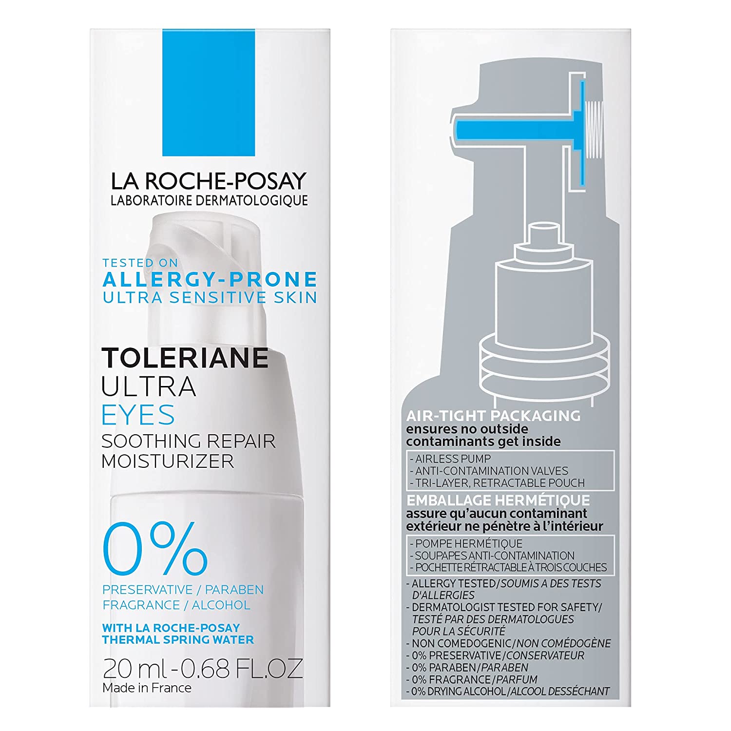 Duftende tilfældig vinde La Roche-Posay Toleriane Ultra Eye Cream Soothing Repair Moisturizer,  Soothes and Comforts Sensitive Skin - Atila Shoppi...